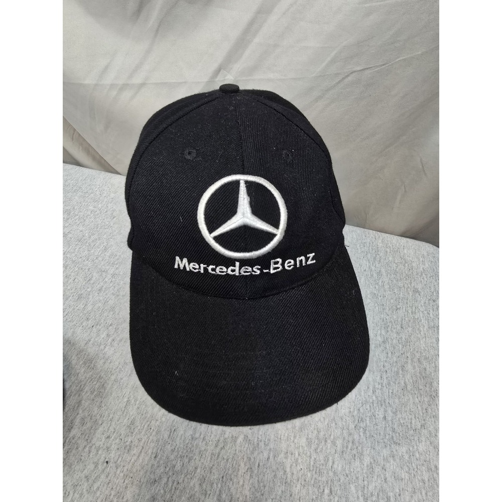 Mercedes-Benz Hat Cap Strap Back Adult One Size Black 100% Cotton Luxury Cars - Picture 2 of 5